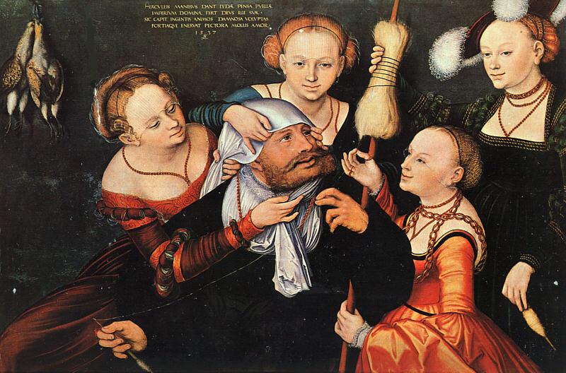 Lucas  Cranach Hercules Onfale Sweden oil painting art